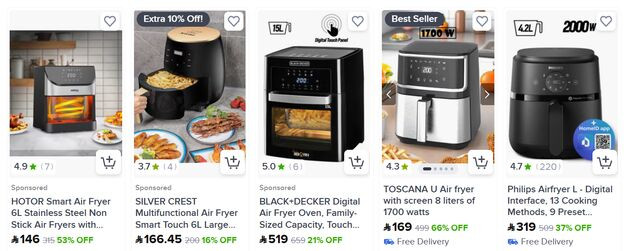 Noon air fryers Deals
